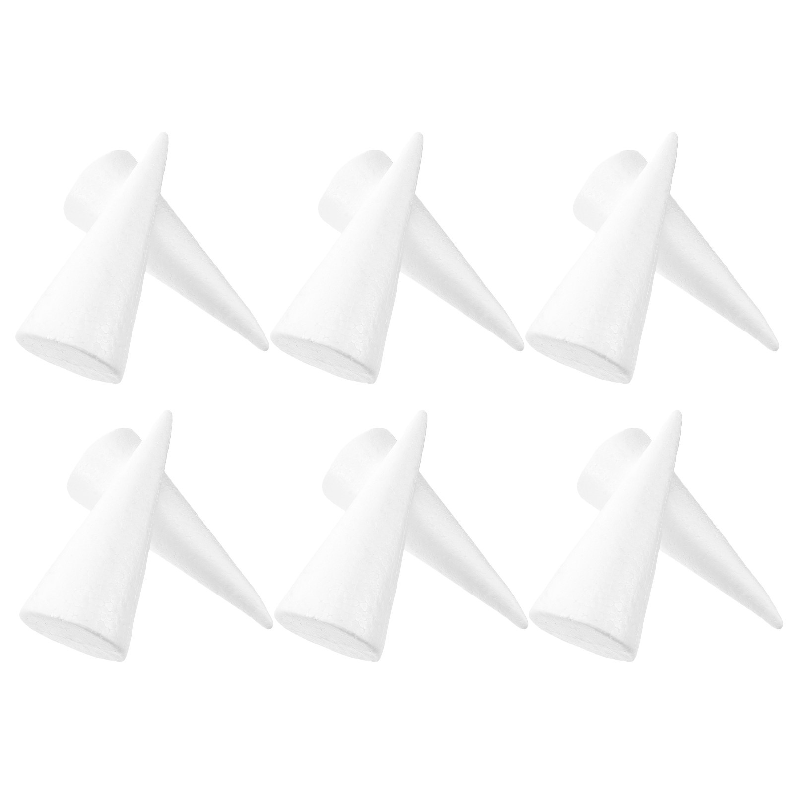 Art And Craft For Xmas - 12Pcs Foam Cones White Polystyrene Craft