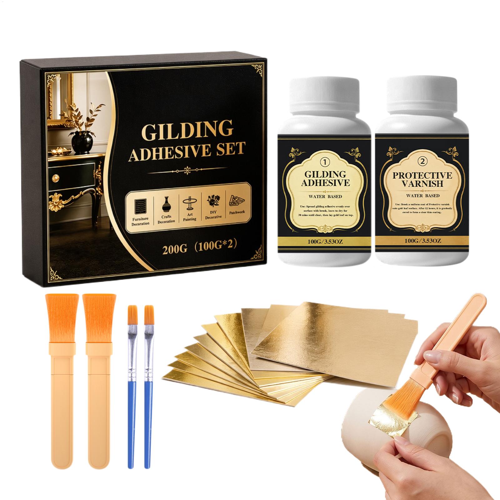 Art Craft With Leaves - NEW Gilding Adhesive Water-Based Long-Lasting DIY