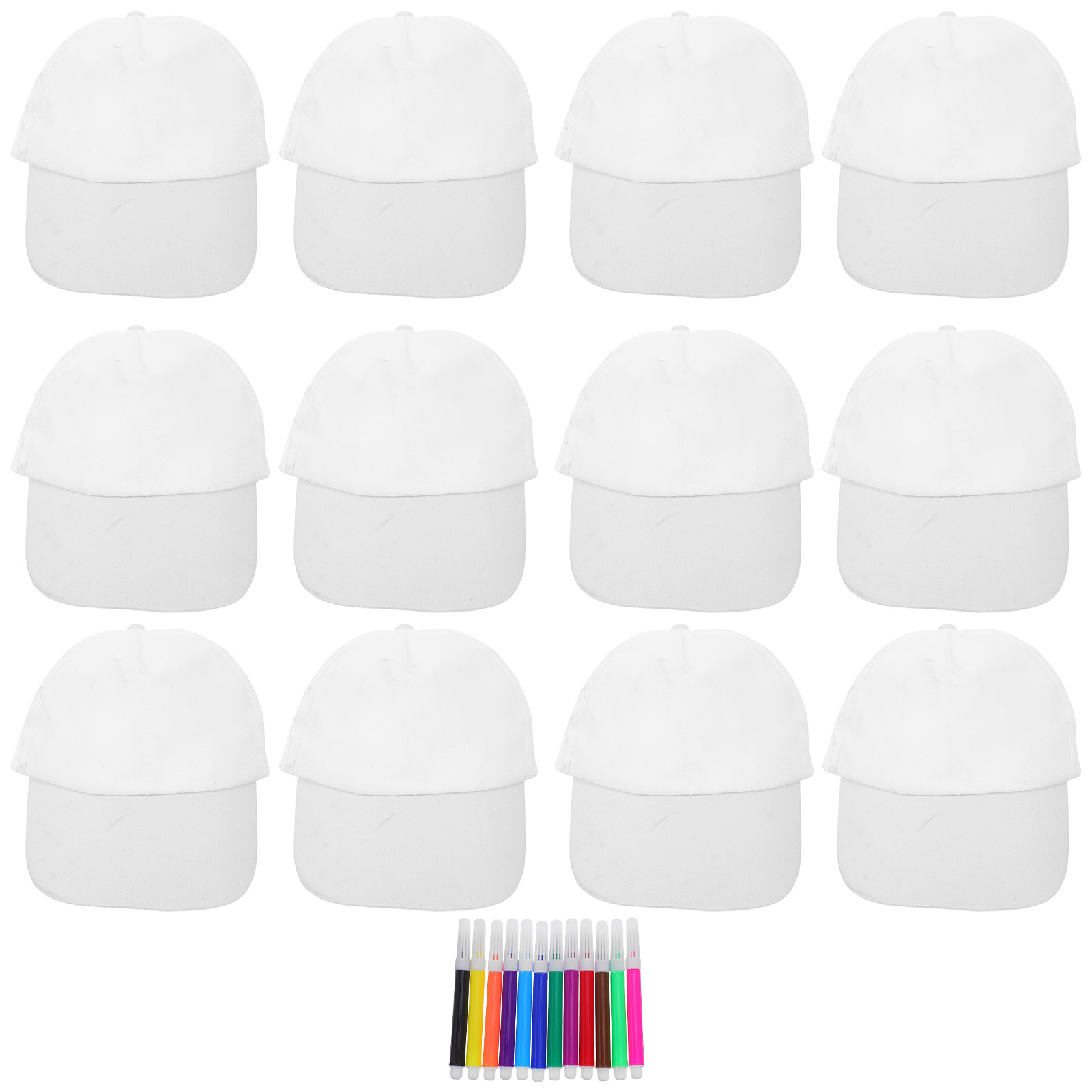 Art Craft Toddler - 1Set Kids Baseball Cap Plain White