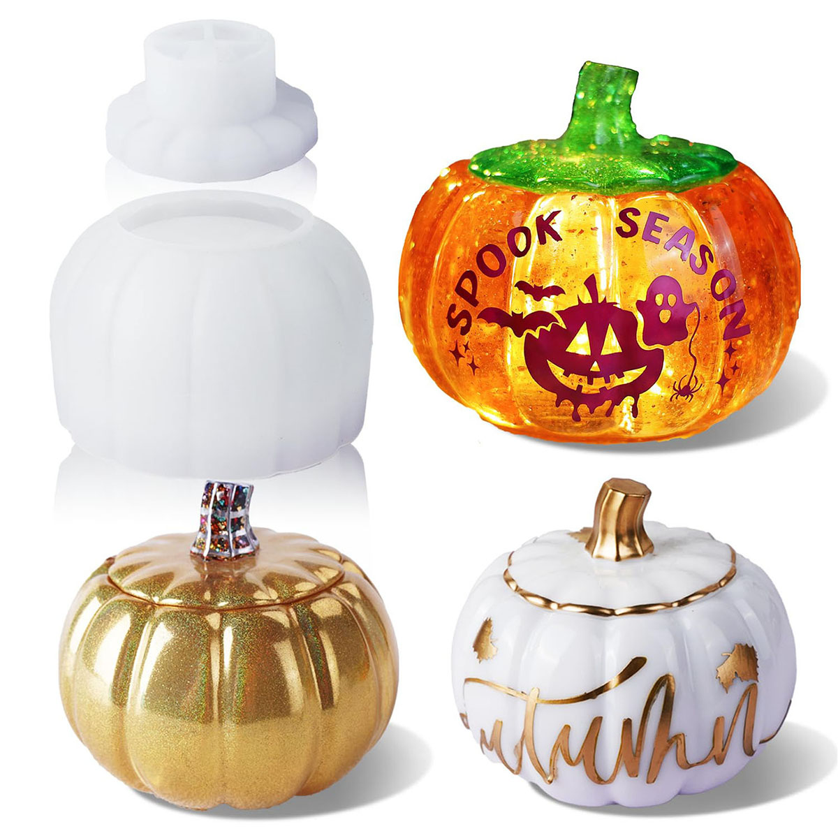 Box Art And Craft - 1Set DIY Epoxy Pumpkin Storage Box
