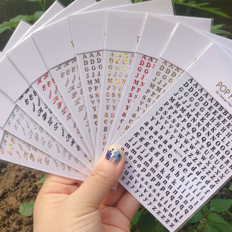 Art Craft Letter A - 26 Alphabet Stickers Glitter Self Adhesive