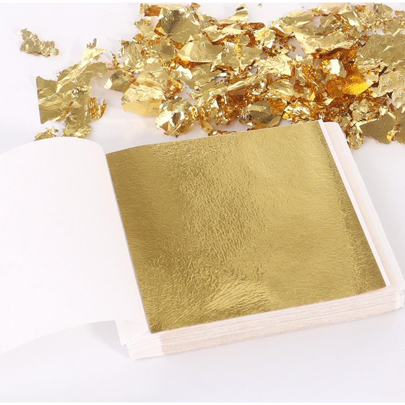 Art Craft With Leaves - 200Pcs Golden Leaf Foil Leaf Sheets