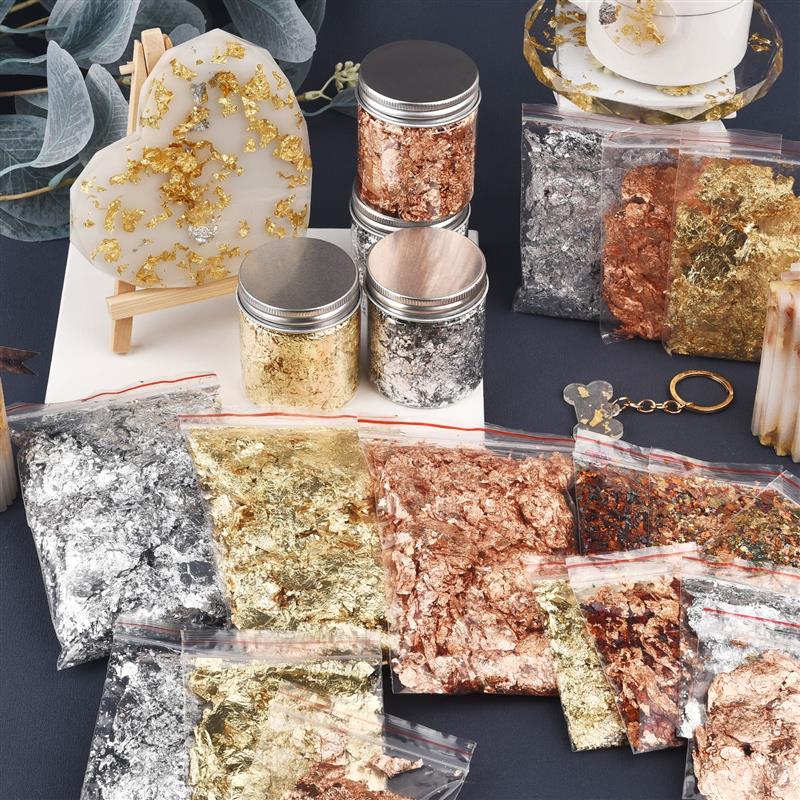 Art Craft With Leaves - 1/2/3/5/10g Imitation Gold Sliver Copper Foil