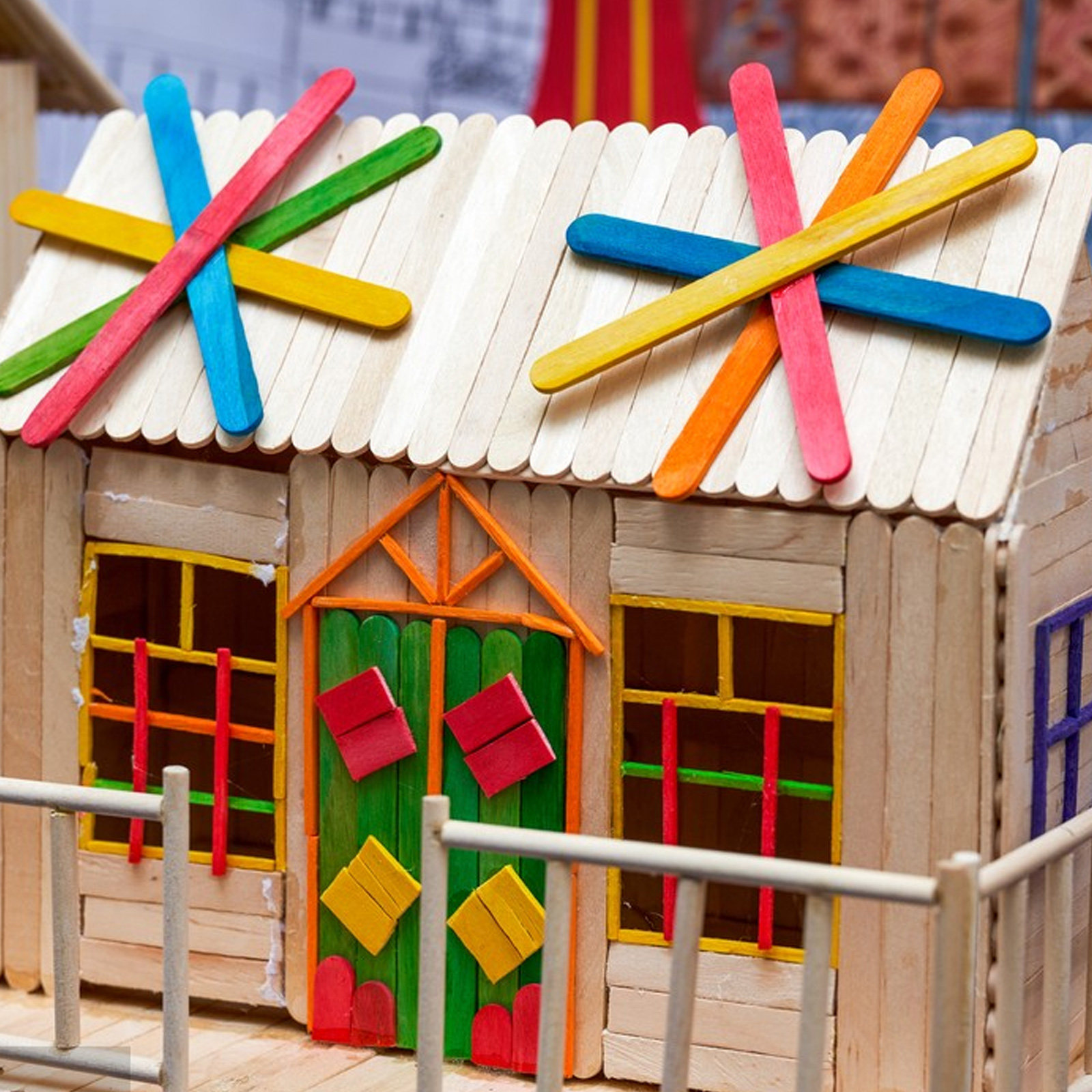 Art Craft Jumbo - 200Pcs Bright Colored Wood Ice Pop