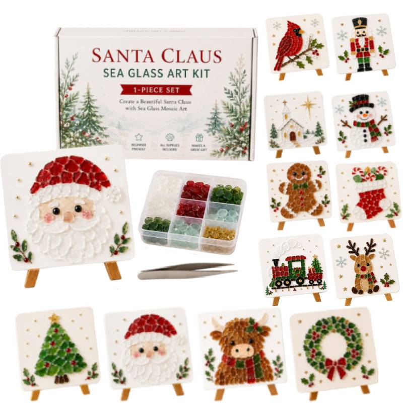 Art And Craft For Xmas - Christmas Sea Glass Art Kit, DIY