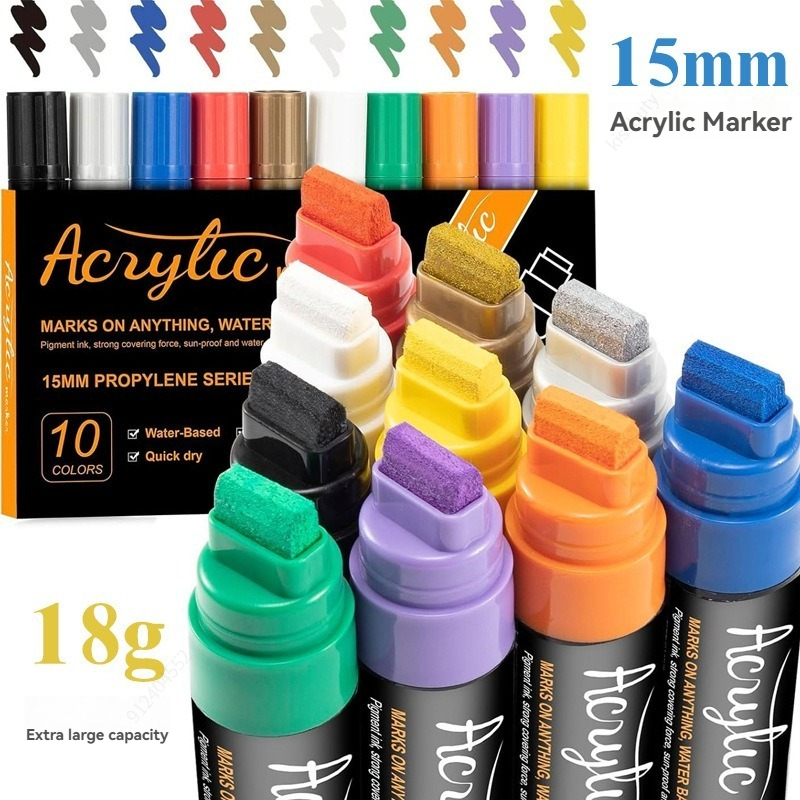 10 Colors Jumbo Markers 15mm J - Art Craft Jumbo recension och pris