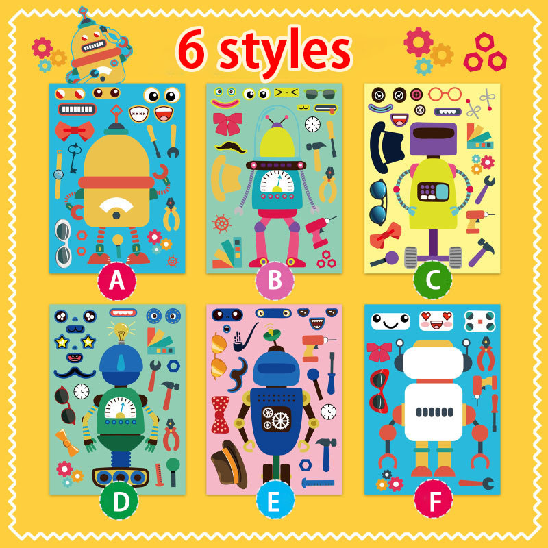 Assemble Robot Stickers For Ki - Art Craft Toddler recension och pris