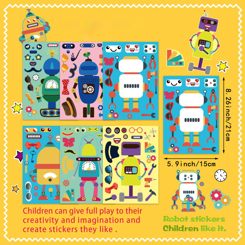Assemble Robot Stickers For Ki - Art Craft Toddler recension och pris
