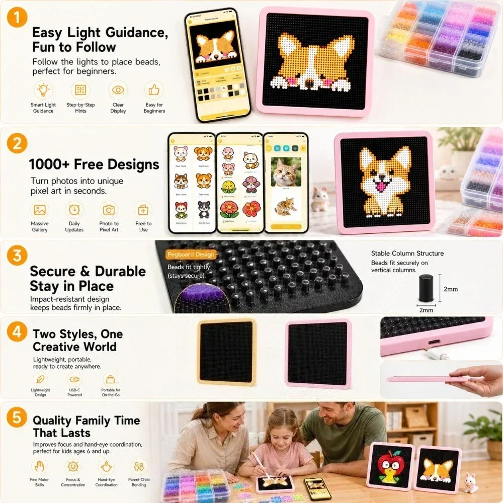 Smart LED Bead Art Board with  - Art Craft App recension och pris