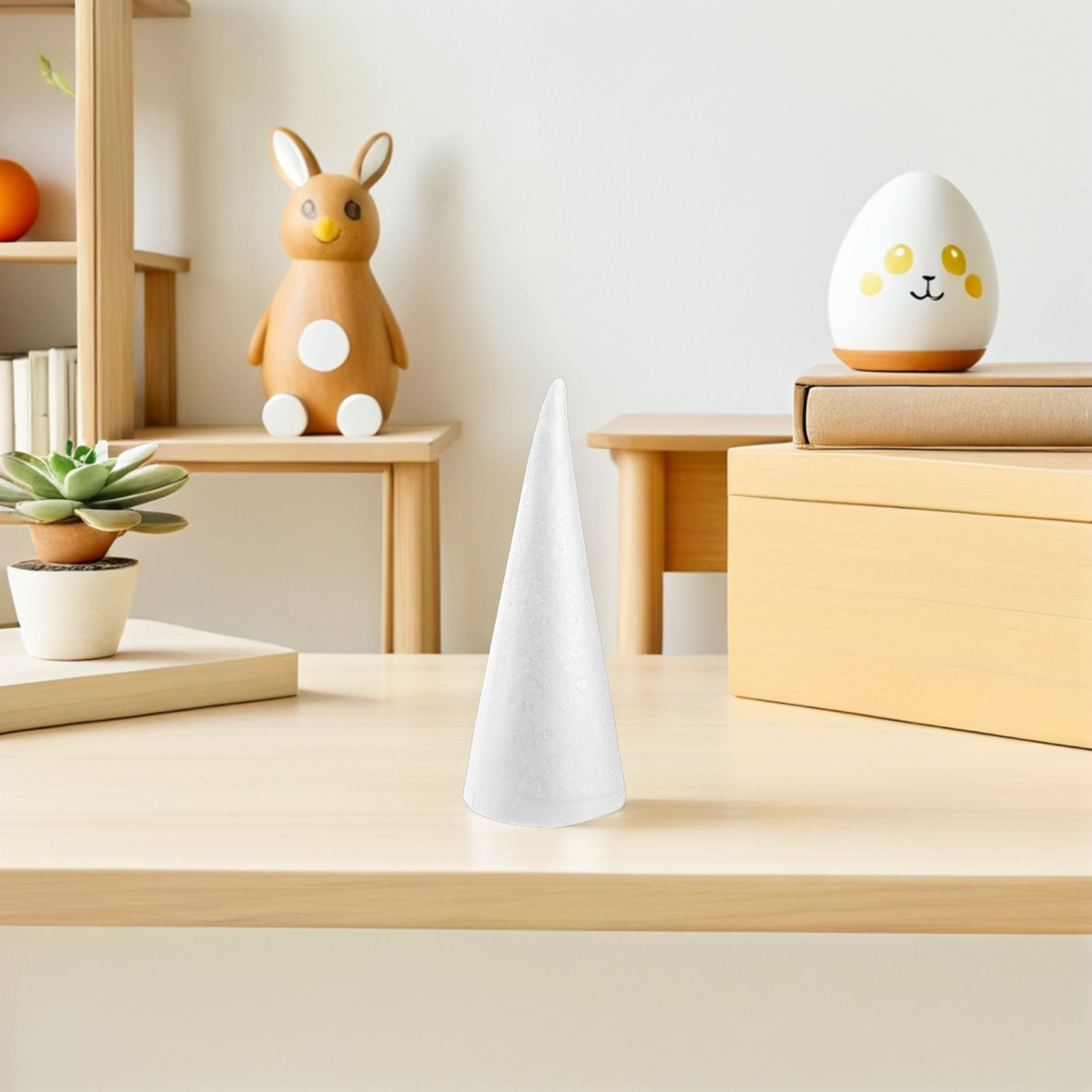 12Pcs Foam Cones White Polysty - Art And Craft For Xmas recension och pris