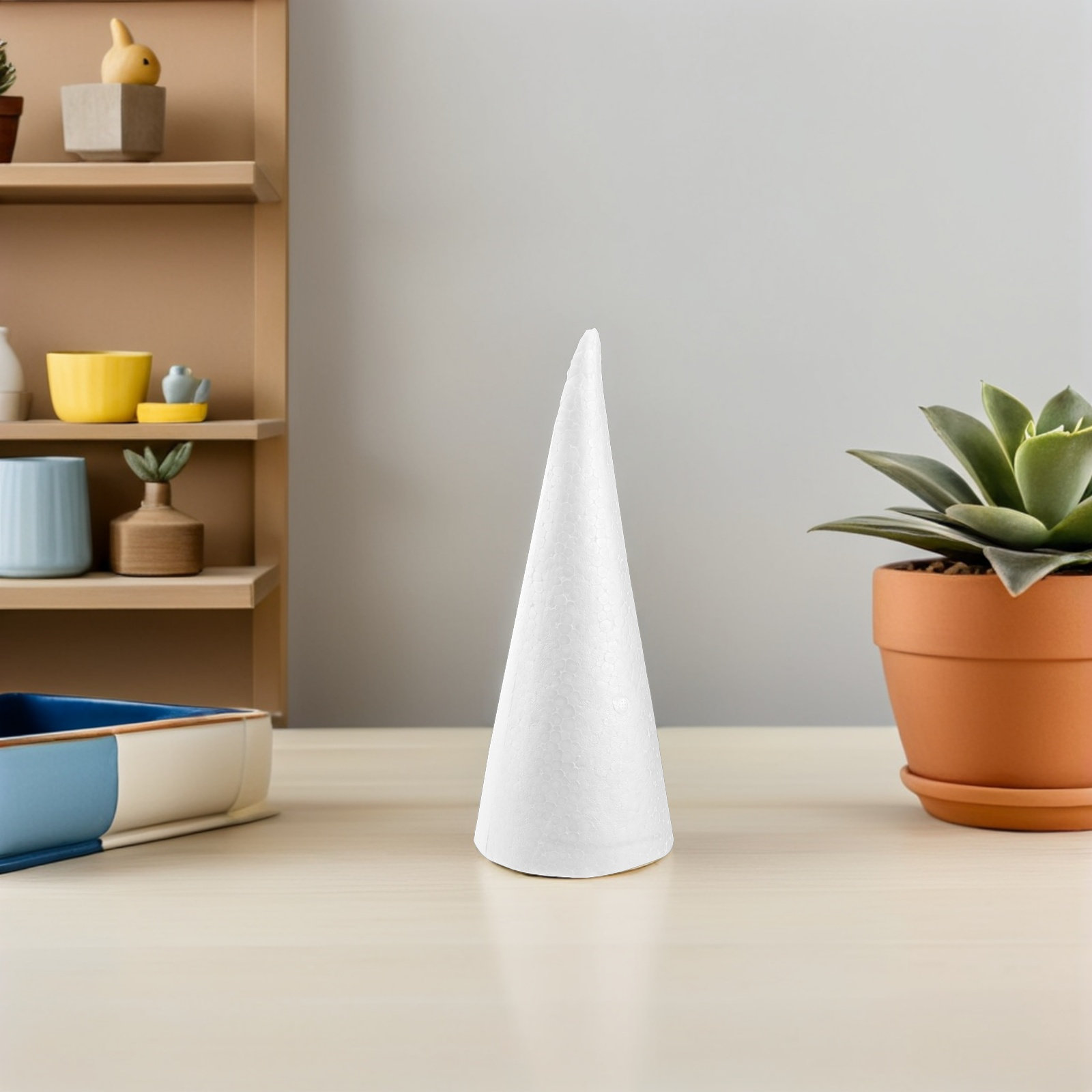 12Pcs Foam Cones White Polysty - Art And Craft For Xmas recension och pris