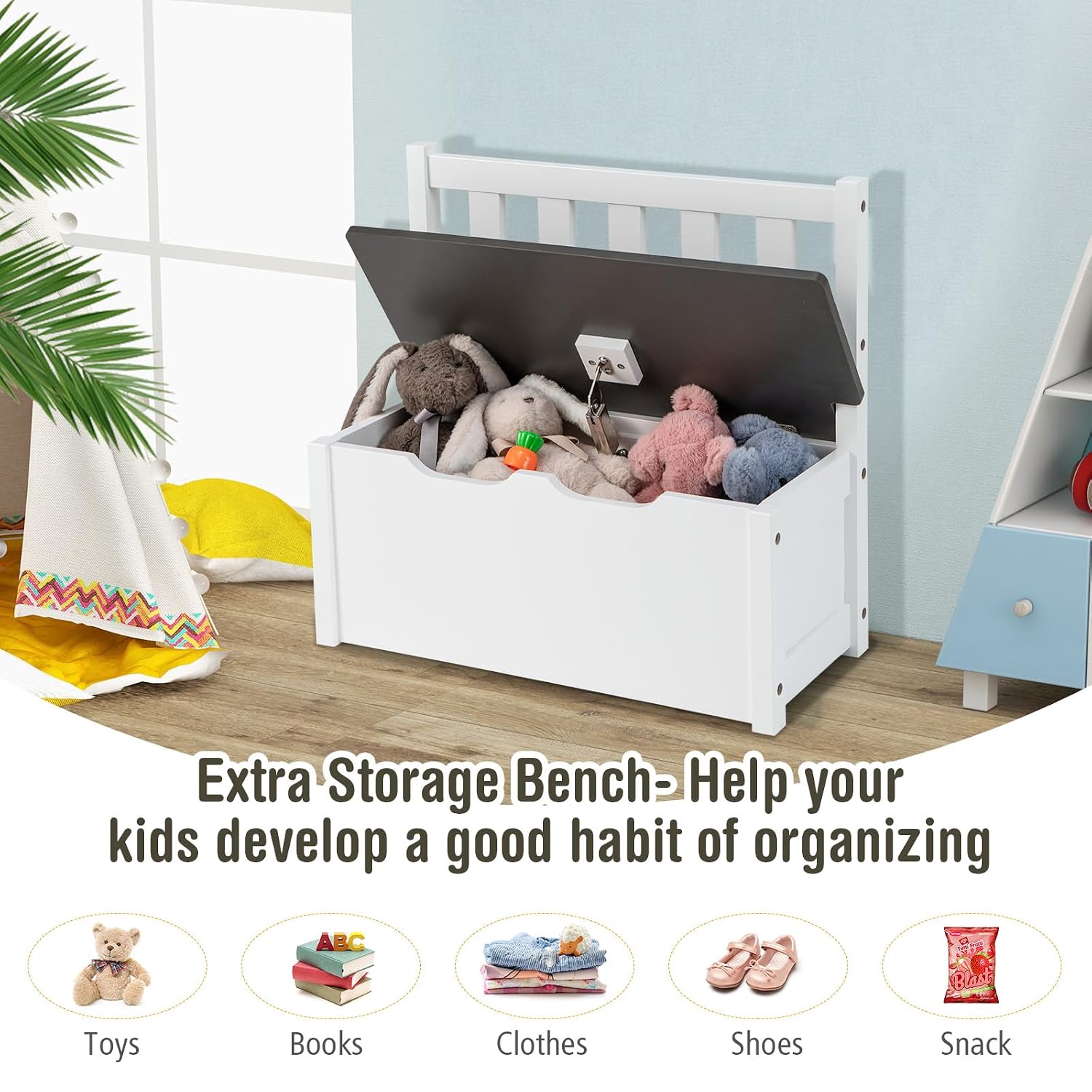 Wood Kids Table & Chair Set wi - Art Craft Toddler recension och pris