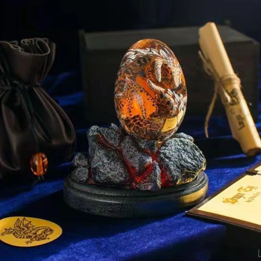 Lava Dragon Egg Statue With St - Art Craft Dinosaurs recension och pris