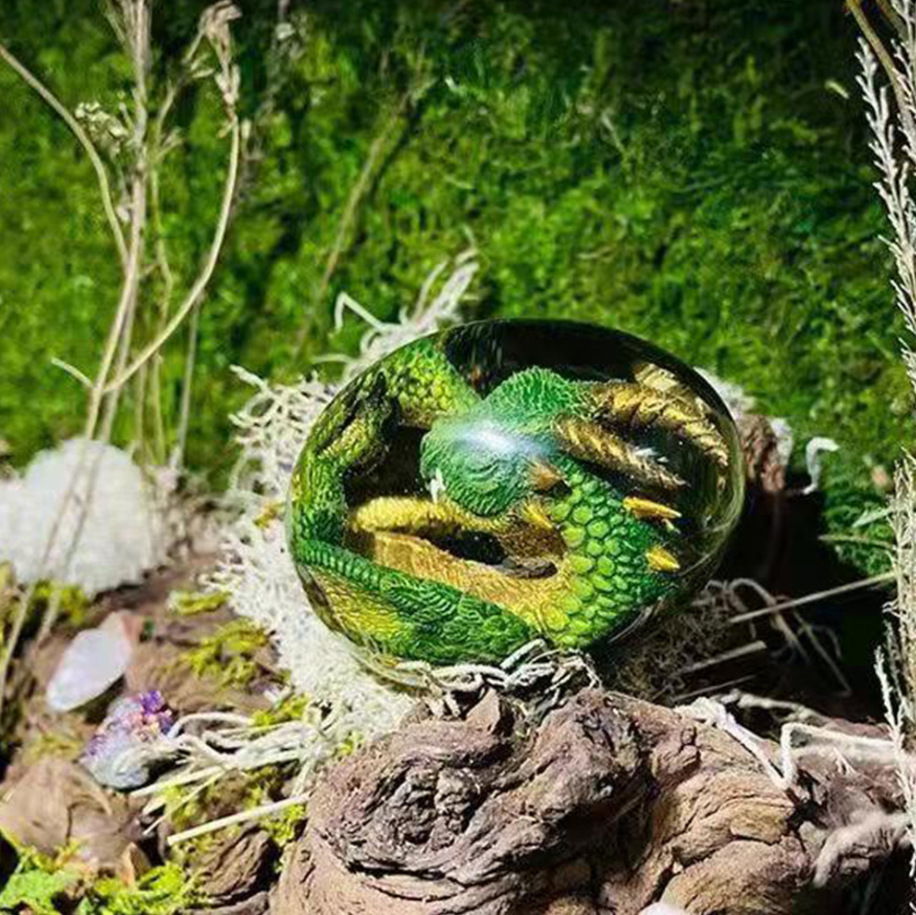 Lava Dragon Egg Statue With St - Art Craft Dinosaurs recension och pris