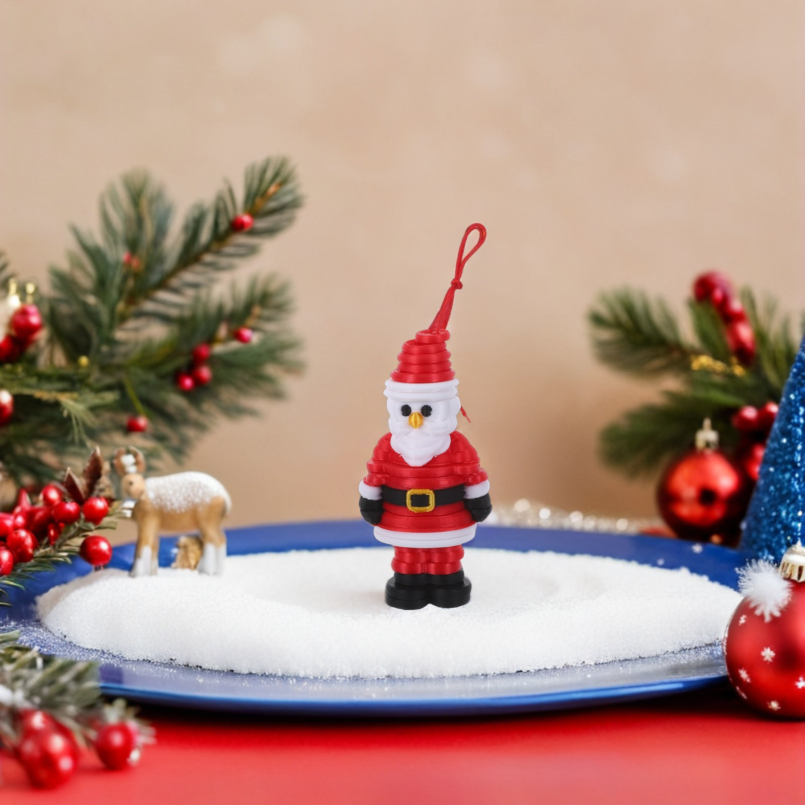 1Set Button Art Santa Ornament - Art And Craft For Xmas recension och pris