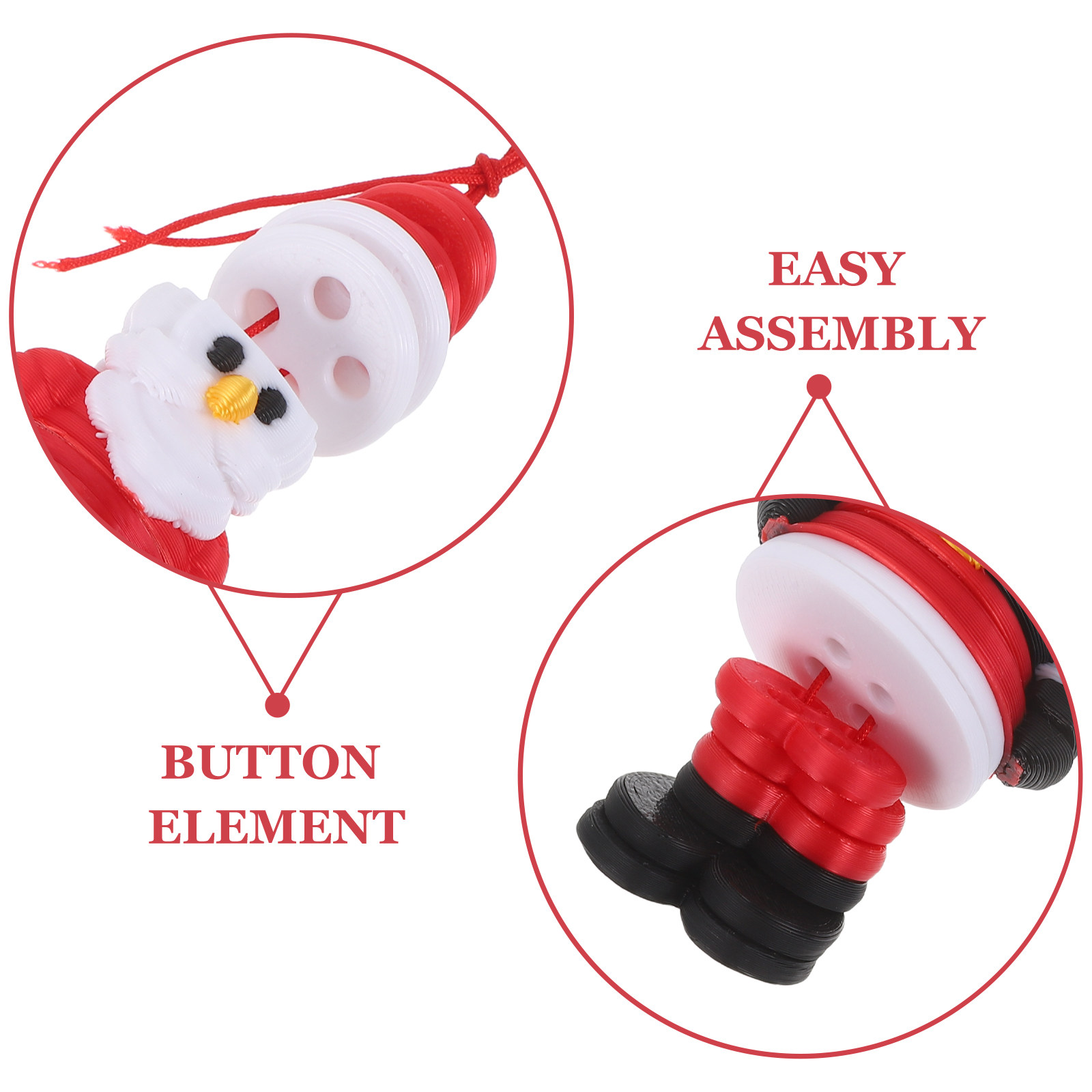 1Set Button Art Santa Ornament - Art And Craft For Xmas recension och pris