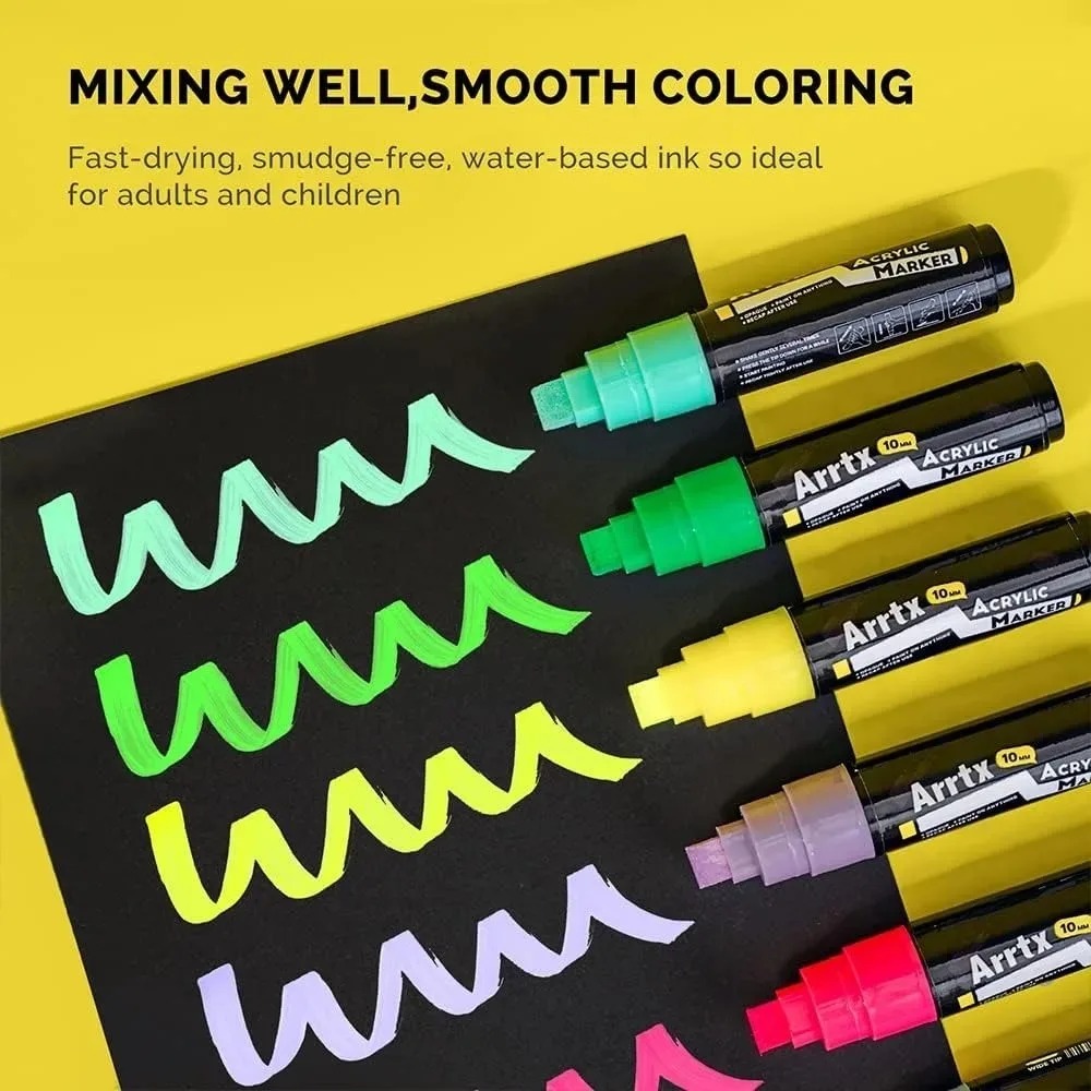 Arrtx Acrylic Jumbo Markers 10 - Art Craft Jumbo recension och pris