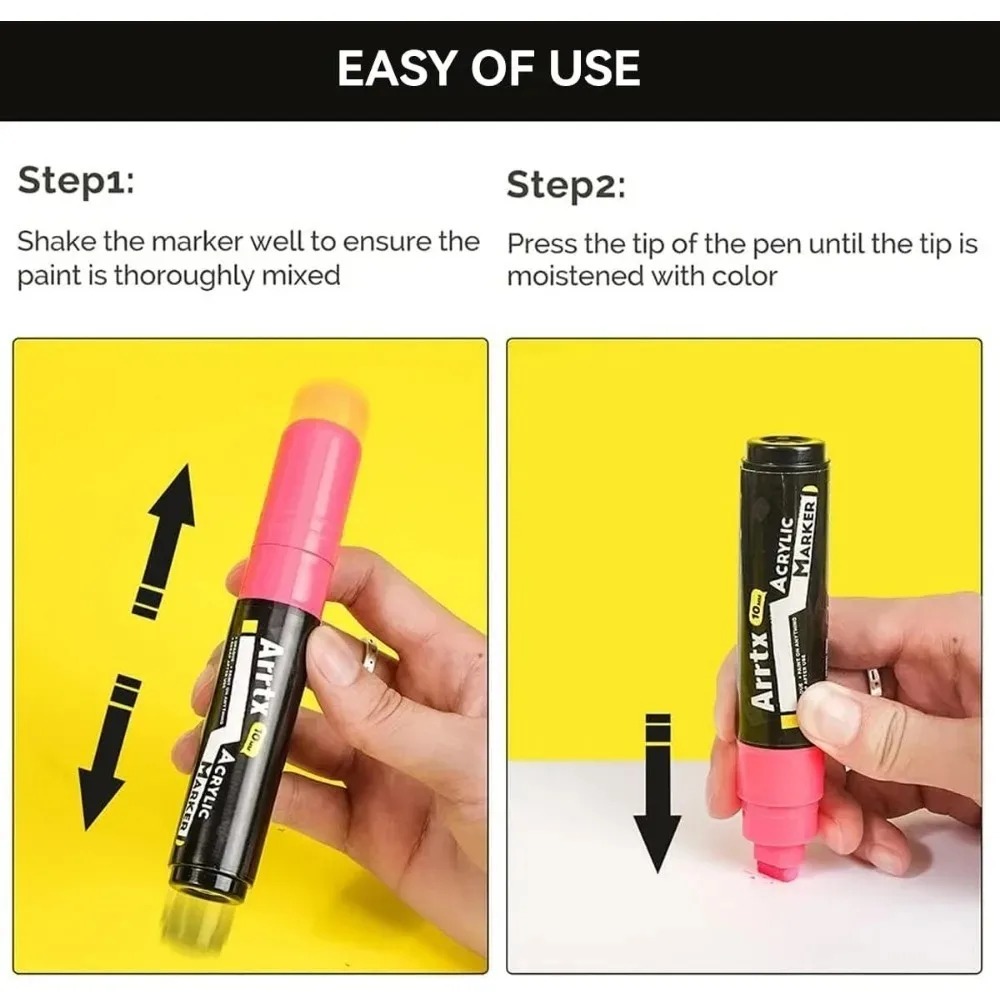 Arrtx Acrylic Jumbo Markers 10 - Art Craft Jumbo recension och pris