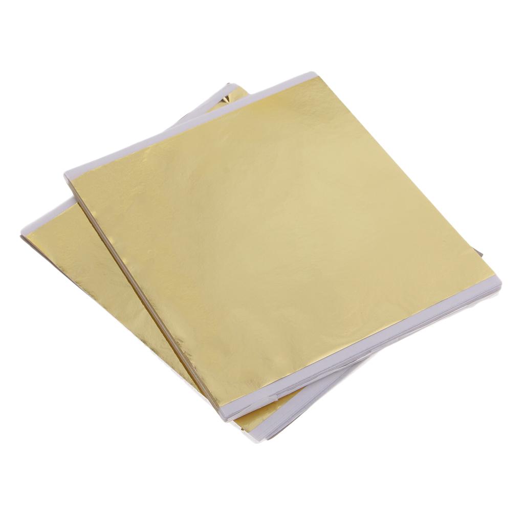 100x 14cm Gold Leaf Sheets Gil - Art Craft With Leaves recension och pris