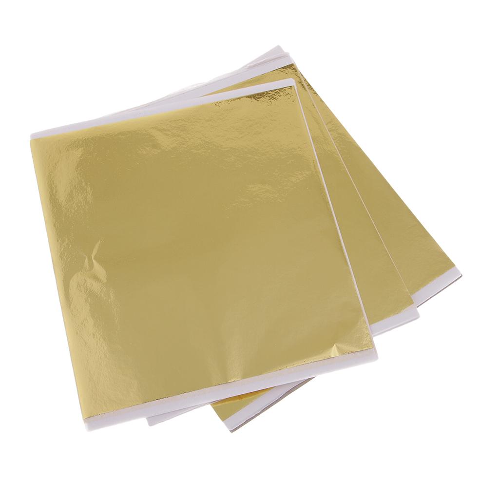 100x 14cm Gold Leaf Sheets Gil - Art Craft With Leaves recension och pris