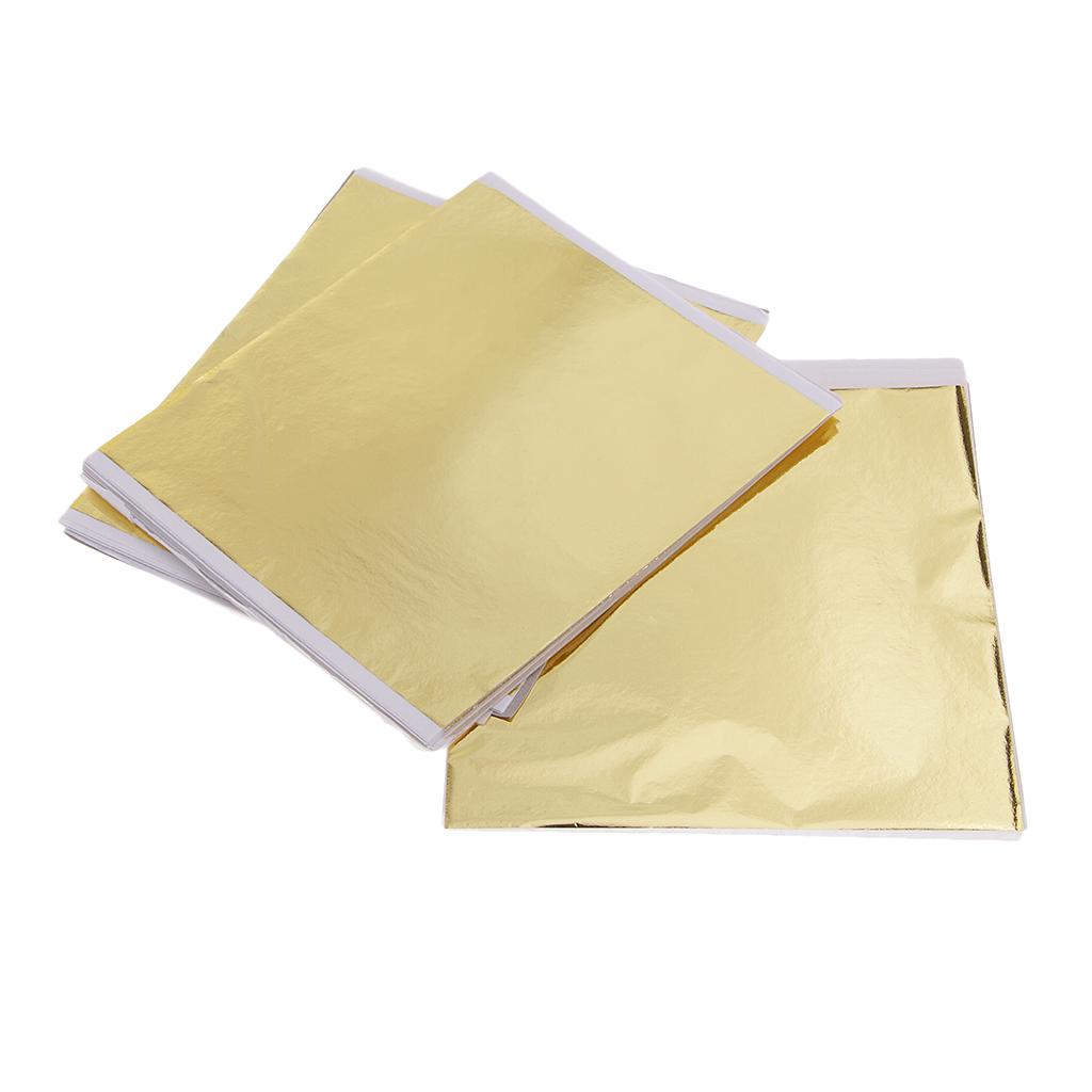 100x 14cm Gold Leaf Sheets Gil - Art Craft With Leaves recension och pris
