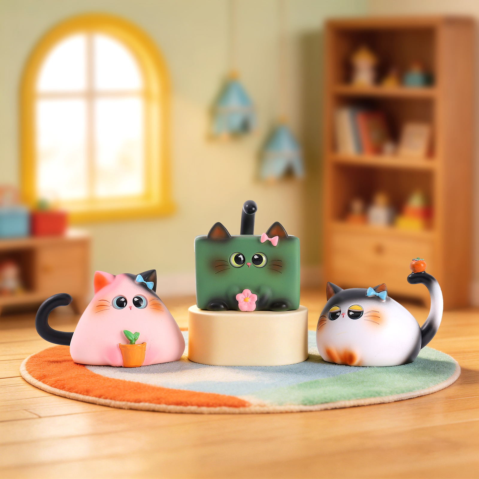 Blind Box Cat Figurine Resin C - Box Art And Craft recension och pris