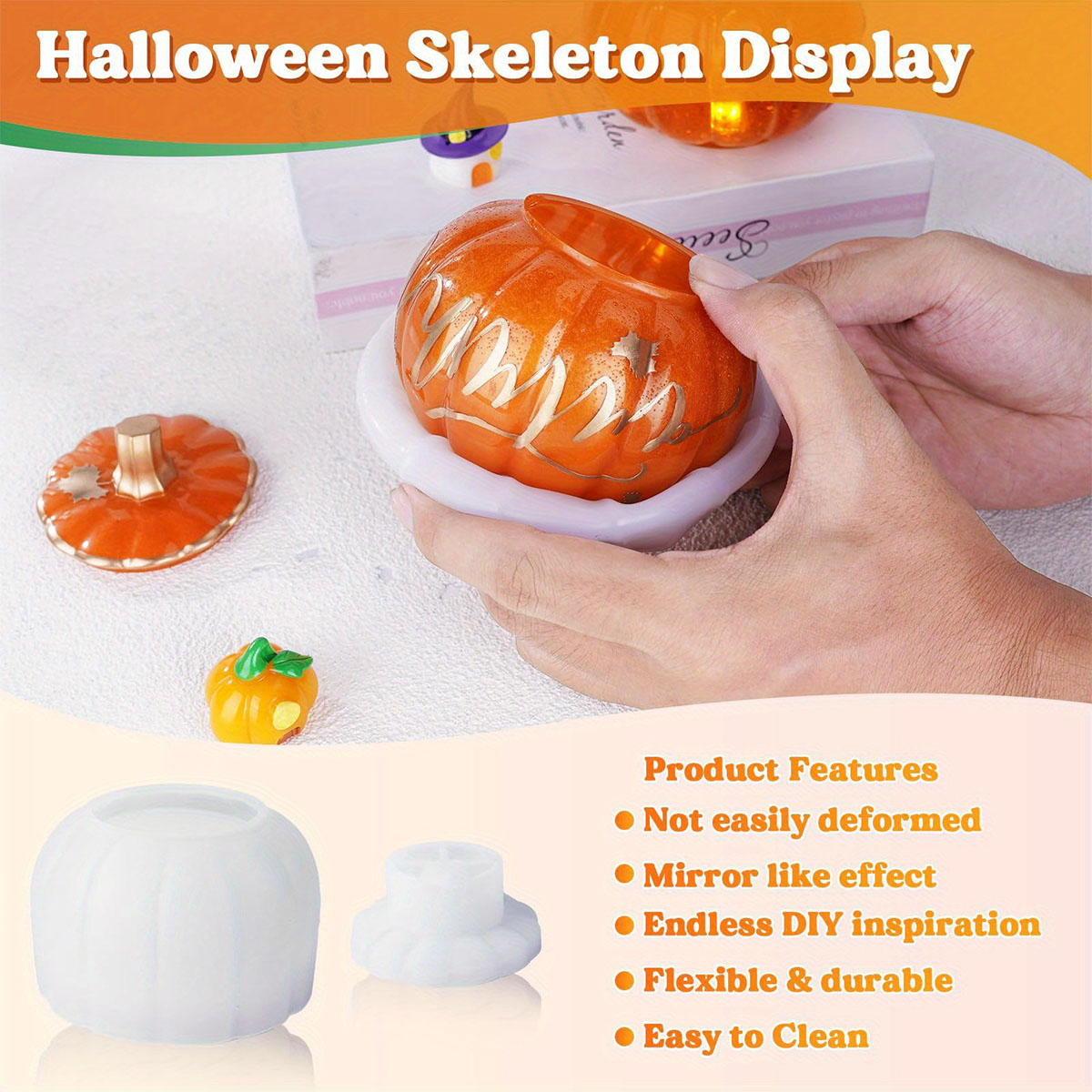 1Set DIY Epoxy Pumpkin Storage - Box Art And Craft recension och pris