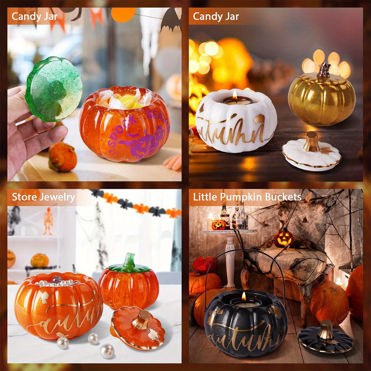 1Set DIY Epoxy Pumpkin Storage - Box Art And Craft recension och pris