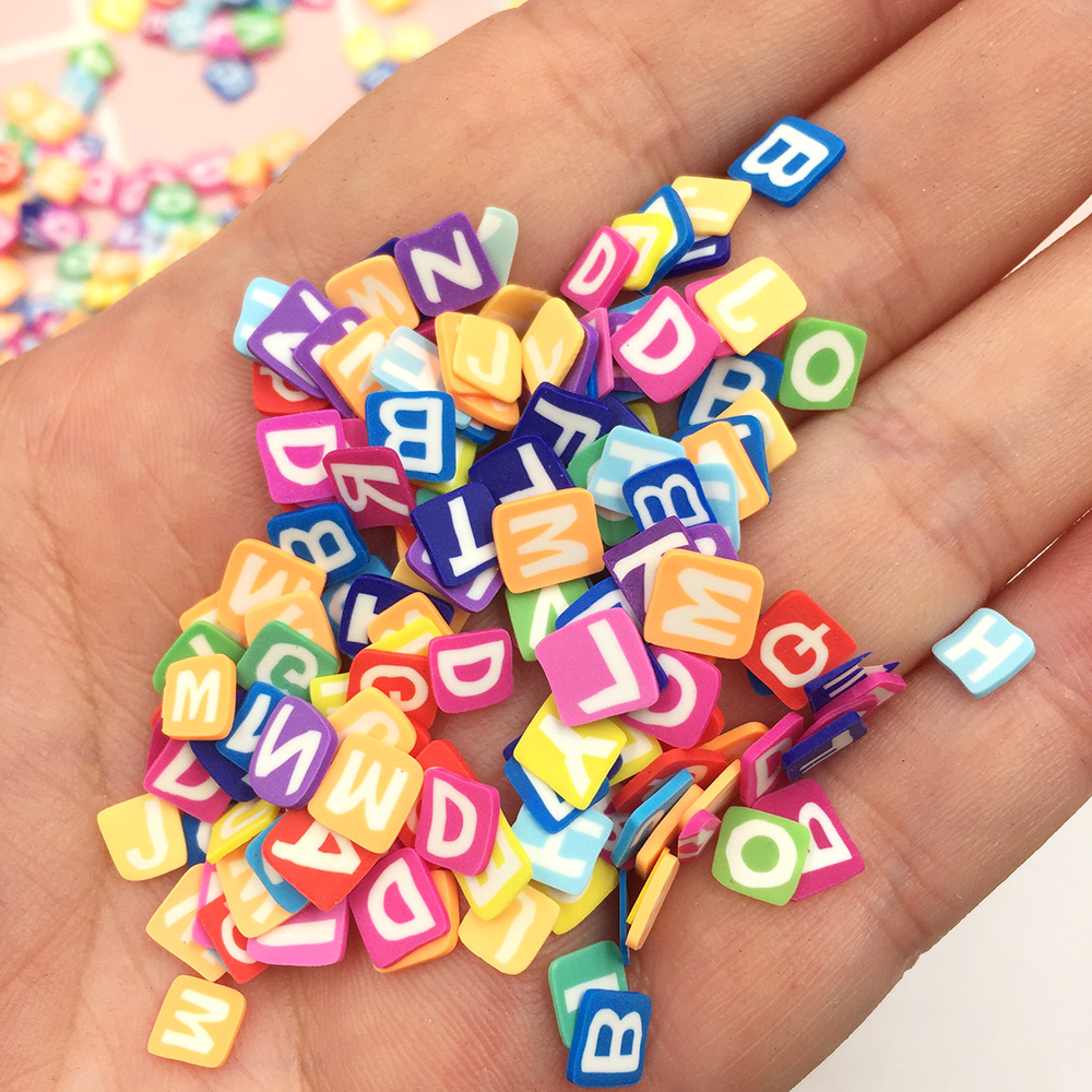 50g/lot 5mm Square Letters Sli - Art Craft Letter A recension och pris