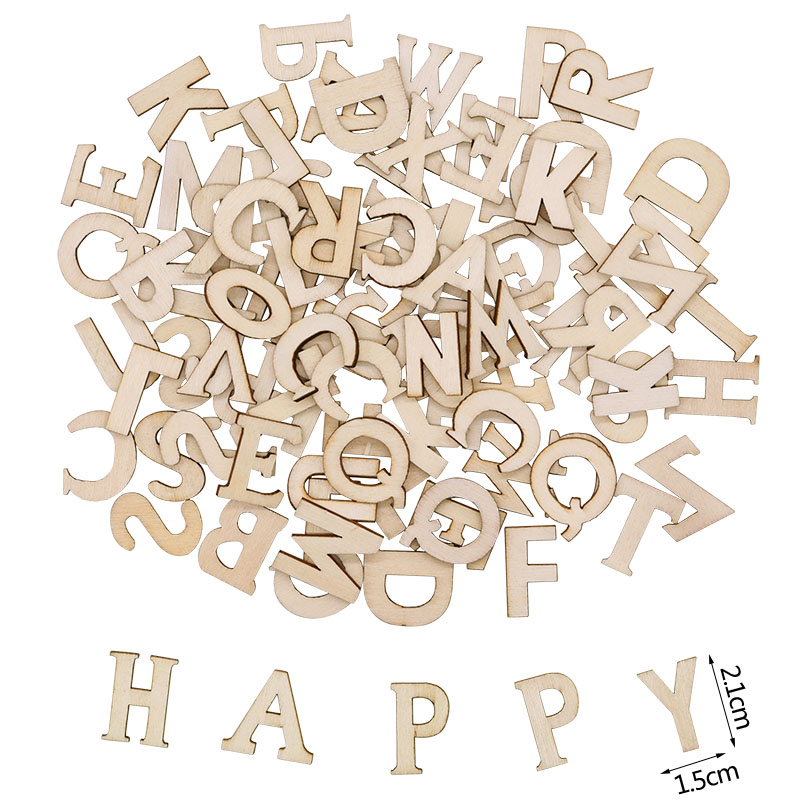 100pcs Wood English Alphabet D - Art Craft Letter A recension och pris