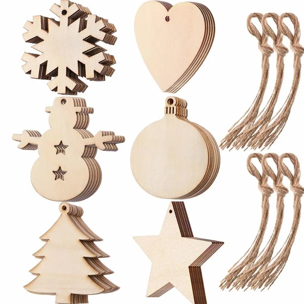 10/20/50Pcs DIY Wooden Christm - Art Craft New Year recension och pris