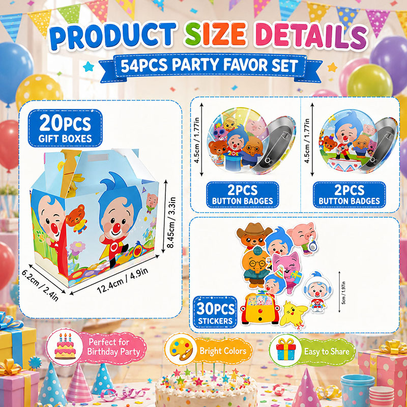Clown Cartoon Pattern Paper Bo - Art Craft New Year recension och pris