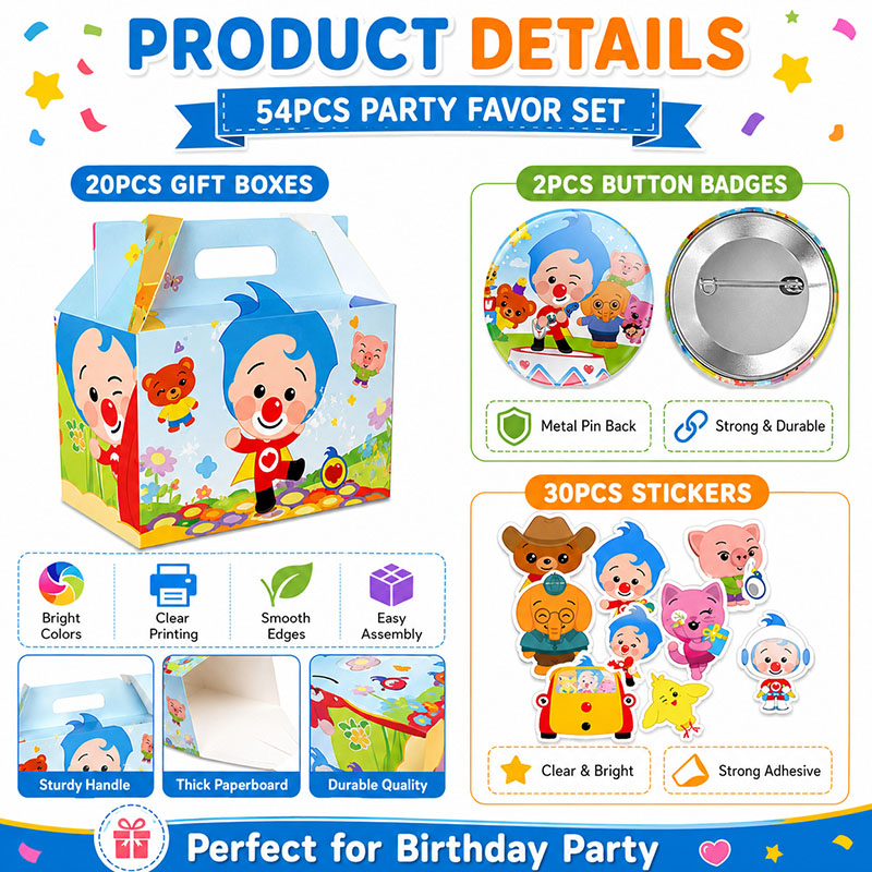 Clown Cartoon Pattern Paper Bo - Art Craft New Year recension och pris