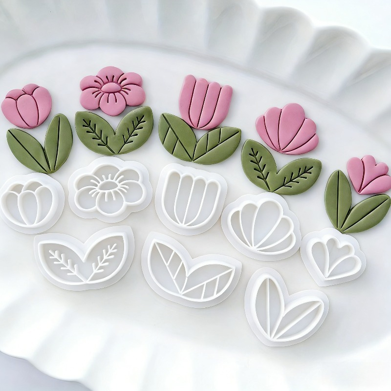 8Pcs Floral Leaf Polymer Clay  - Art Craft With Leaves recension och pris