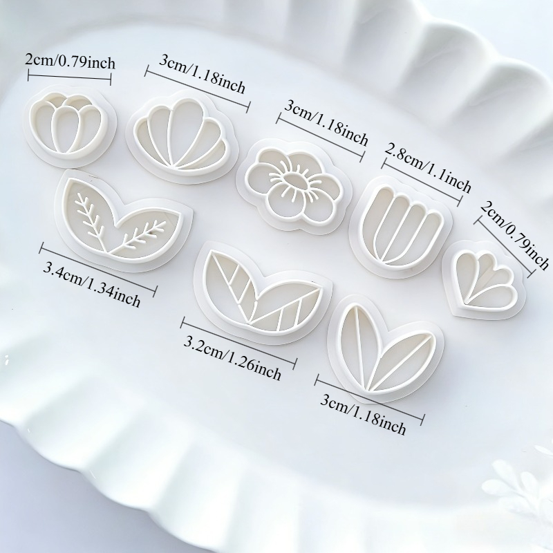 8Pcs Floral Leaf Polymer Clay  - Art Craft With Leaves recension och pris