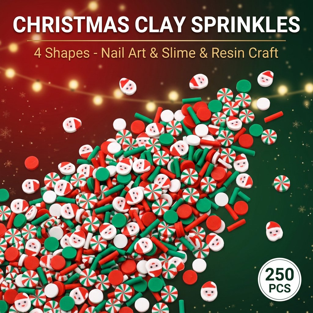 250pcs Christmas Polymer Clay  - Art Craft New Year recension och pris