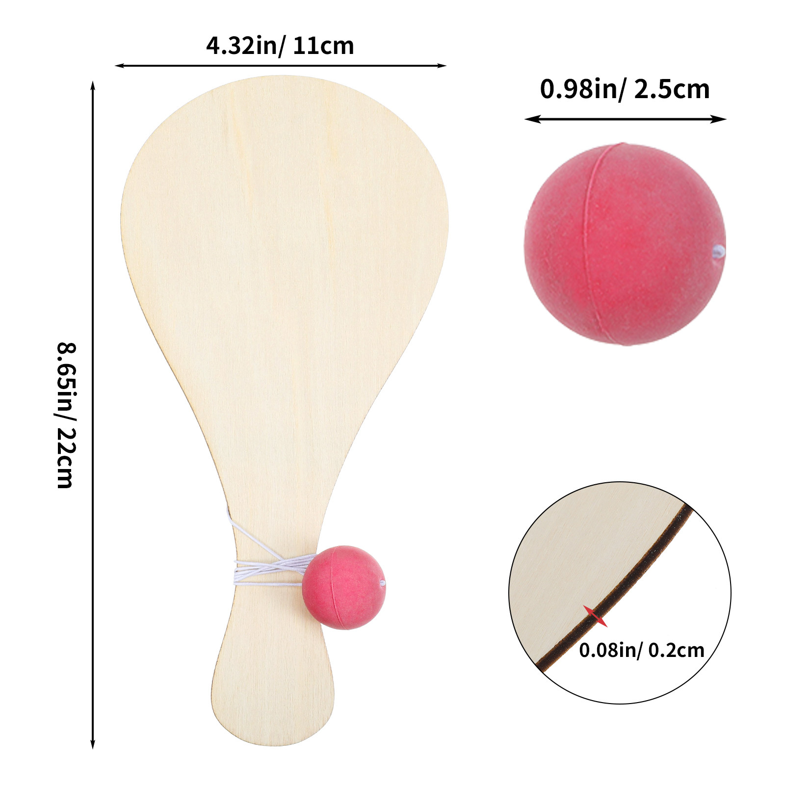 10Pcs Blank Wooden Paddle Ball - Art Craft Toddler recension och pris