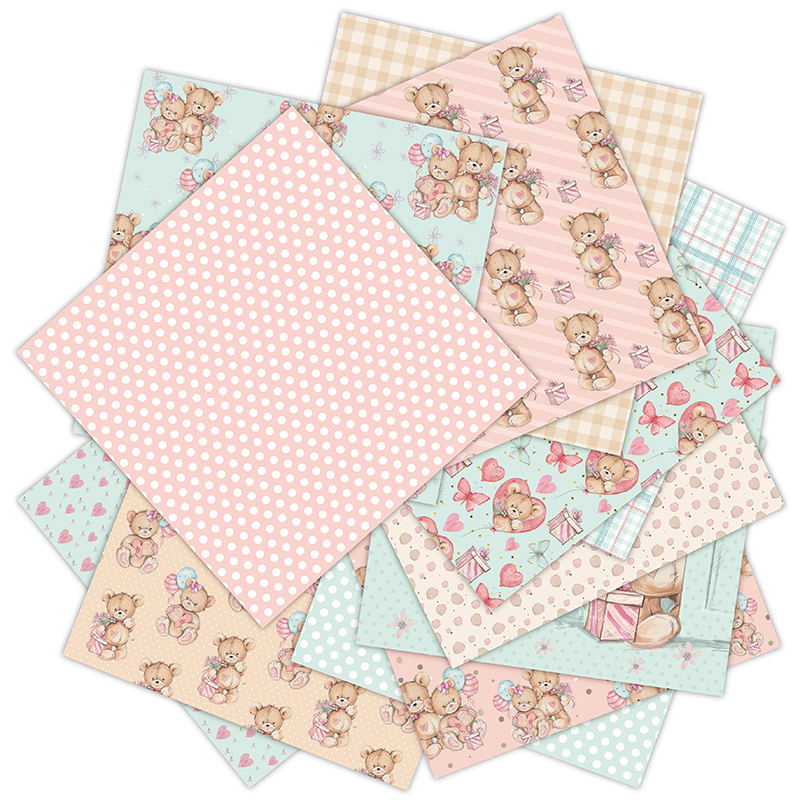 12 Sheets little bear Scrapboo - Art Craft Background recension och pris