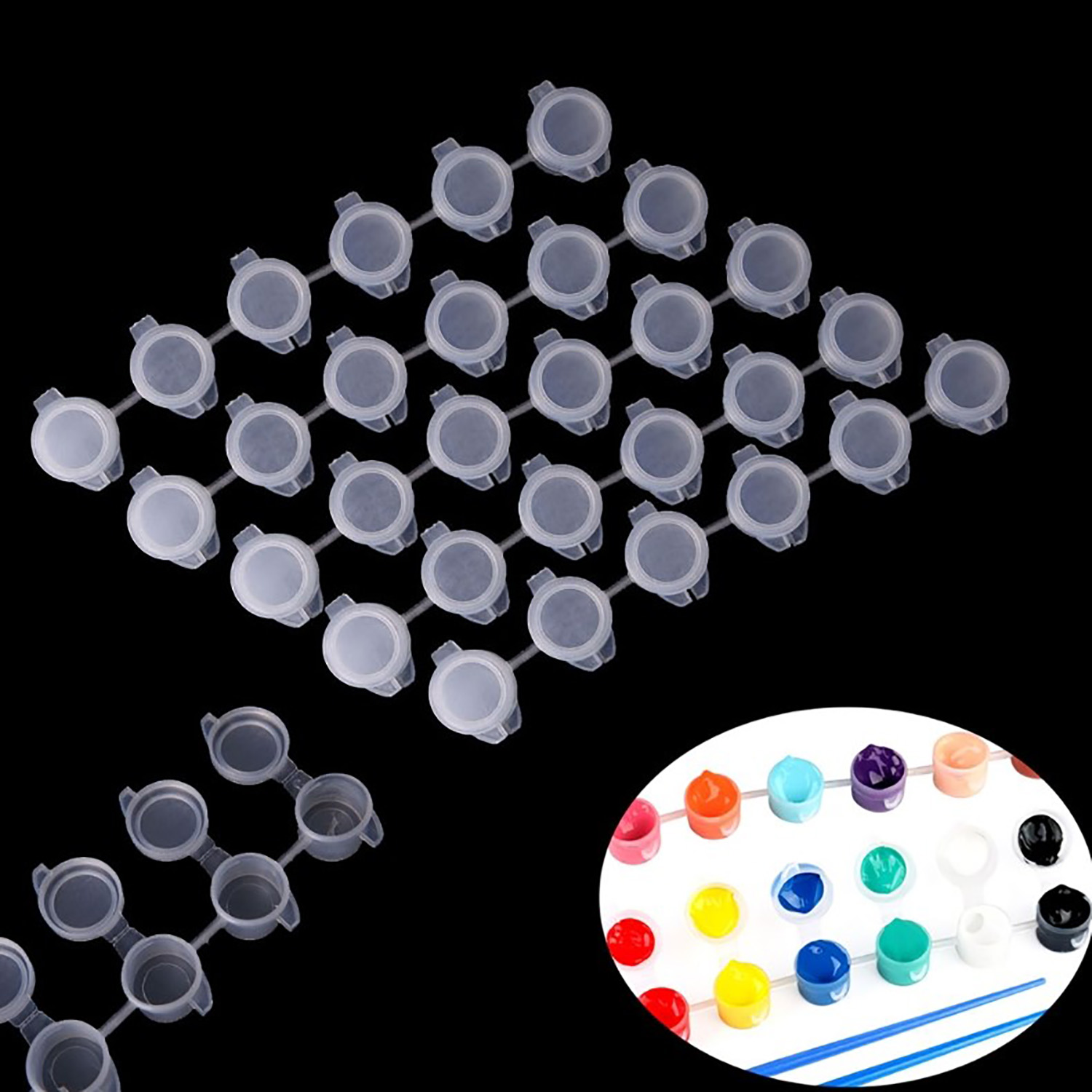 10strips 60pots Empty Paint St - Box Art And Craft recension och pris