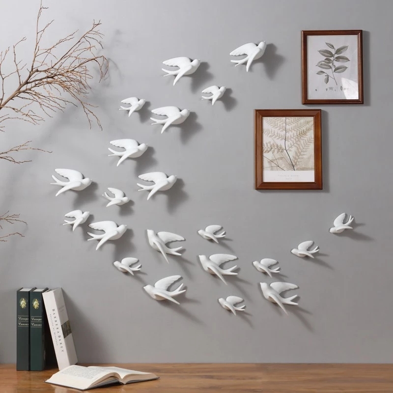 Creative Ceramic Birds Wall Ha - Art Craft Background recension och pris