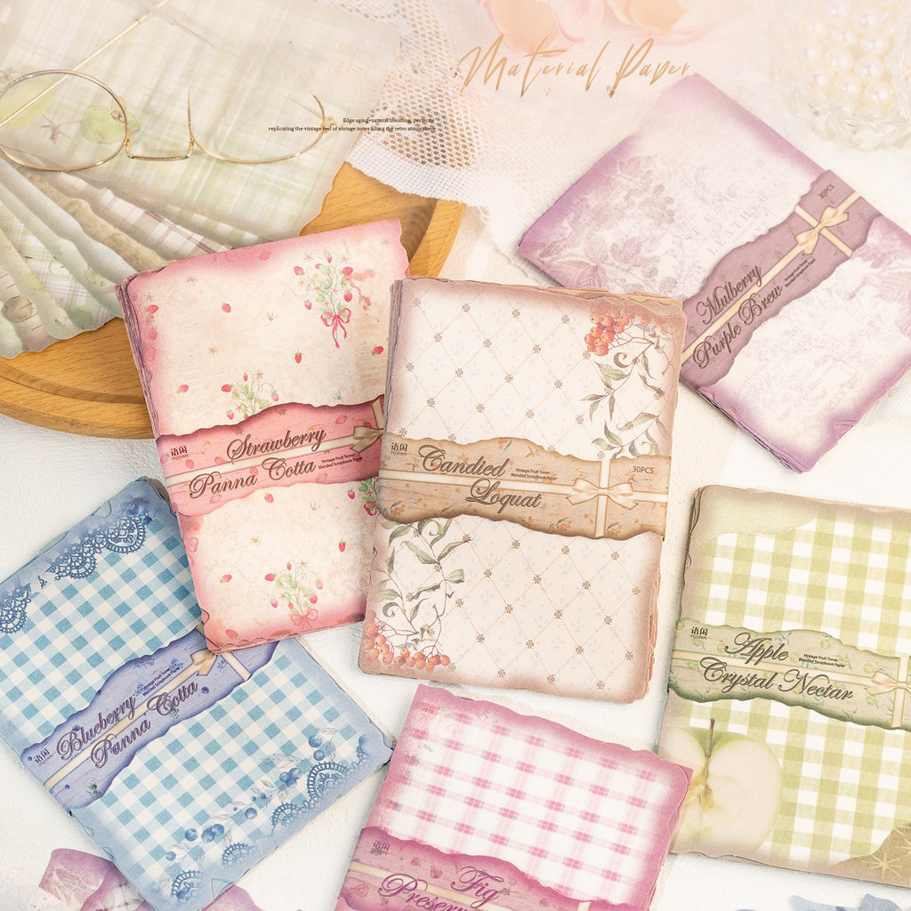 30sheets Vintage Scrapbook Pap - Art Craft Background recension och pris