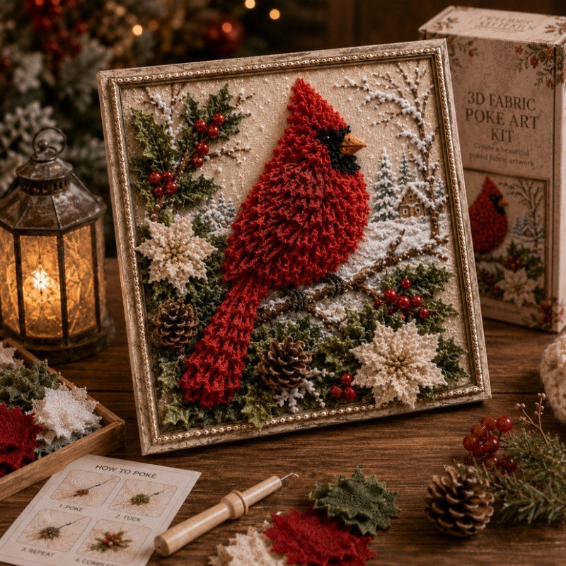 Christmas Fabric Poke Art Kit  - Art And Craft For Xmas recension och pris