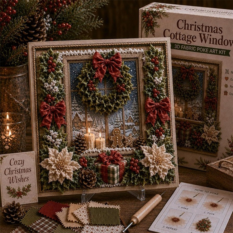 Christmas Fabric Poke Art Kit  - Art And Craft For Xmas recension och pris