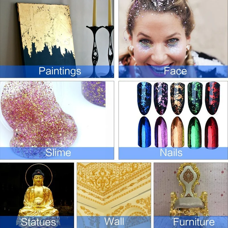 500 Sheets Imitation Gold Silv - Art Craft With Leaves recension och pris