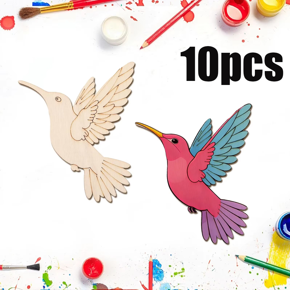 10pcs Unfinished Wood Animal B - Art Craft Us recension och pris
