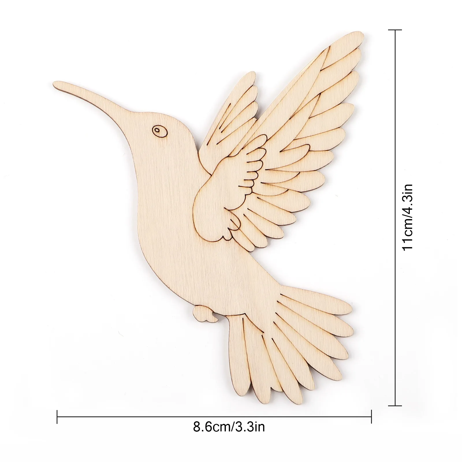 10pcs Unfinished Wood Animal B - Art Craft Us recension och pris