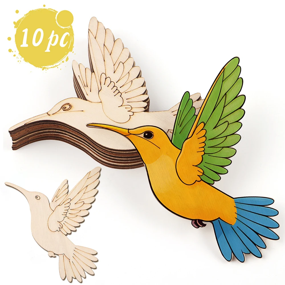 10pcs Unfinished Wood Animal B - Art Craft Us recension och pris