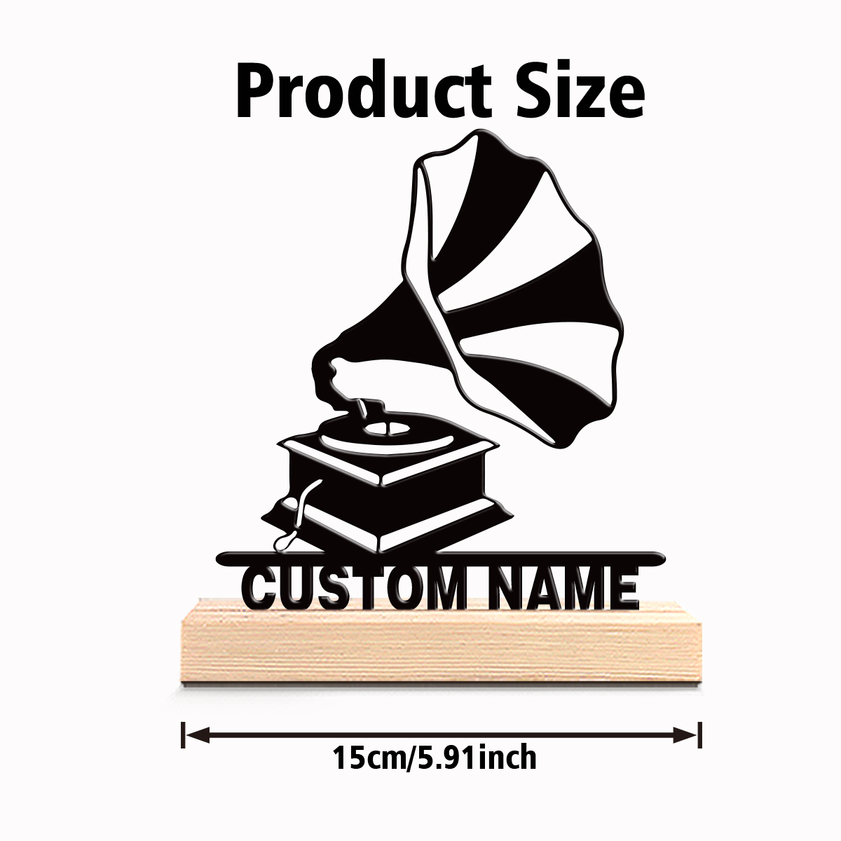 1pc Creative Gramophone Custom - Art Craft Letter A recension och pris
