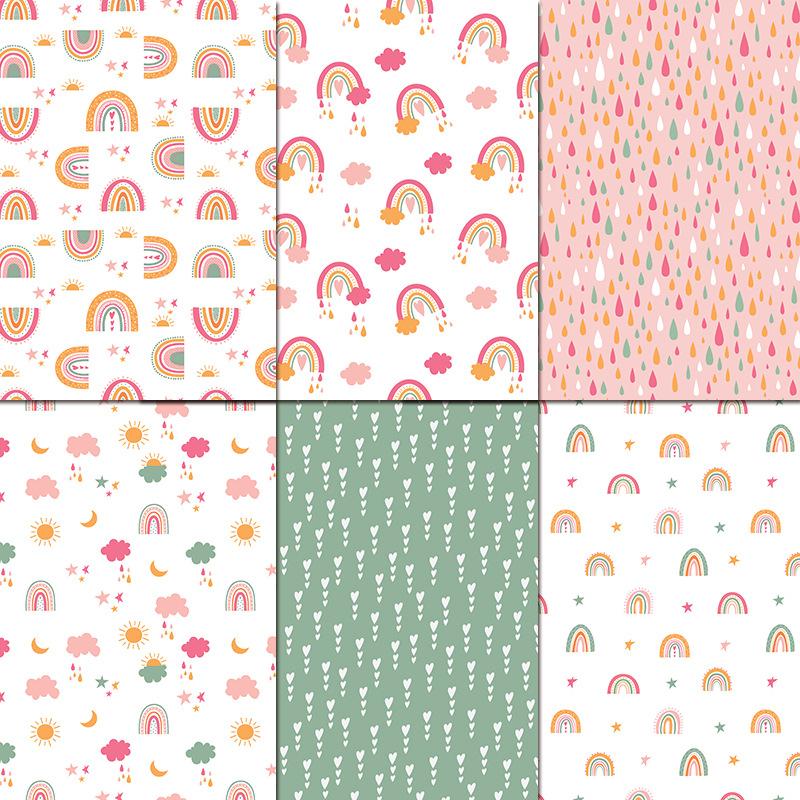 24 Sheets/Set Rainbow Craft Pa - Art Craft Background recension och pris