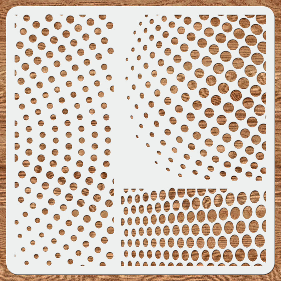 1PC Halftone Dot Stencil – 11. - Art Craft Background recension och pris